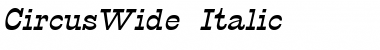 Download CircusWide Italic Font Title Preview
