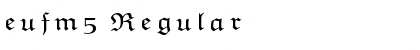 Download eufm5 Regular Font Title Preview