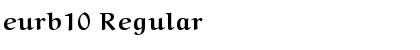 Download eurb10 Regular Font Title Preview