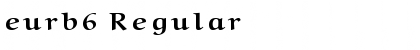 Download eurb6 Regular Font Title Preview