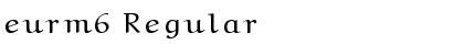 Download eurm6 Regular Font Title Preview