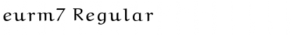 Download eurm7 Regular Font Title Preview