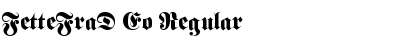Download FetteFraD Eo Regular Font Title Preview