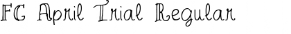 Download FG April Trial Regular Font Title Preview
