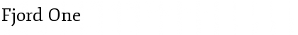 Download Fjord One Font Title Preview