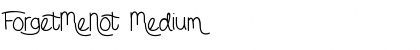 Download ForgetMeNot Medium Font Title Preview