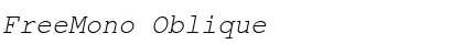 Download FreeMono Oblique Font Title Preview