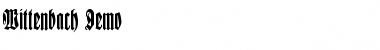 Download Wittenbach Demo Regular Font Title Preview