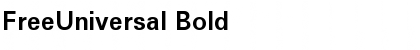 Download FreeUniversal Bold Font Title Preview