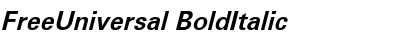 Download FreeUniversal BoldItalic Font Title Preview