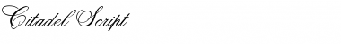 Download Citadel Script Regular Font Title Preview