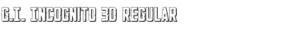Download G.I. Incognito 3D Regular Font