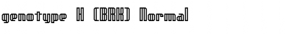 Download genotype H (BRK) Normal Font Title Preview