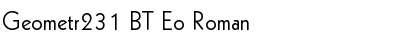 Download Geometr231 BT Eo Roman Font Title Preview