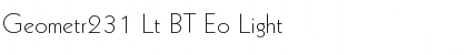 Download Geometr231 Lt BT Eo Light Font Title Preview