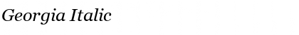 Download Georgia Italic Font Title Preview