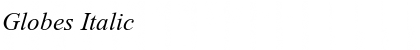 Download Globes Italic Font Title Preview