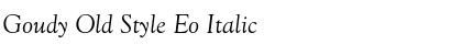 Download Goudy Old Style Eo Italic Font Title Preview