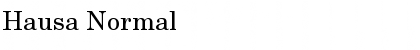 Download Hausa Normal Font Title Preview