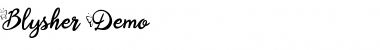 Download Blysher Demo Font Title Preview