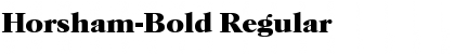Download Horsham-Bold Regular Font Title Preview