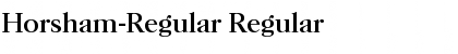 Download Horsham-Regular Regular Font Title Preview