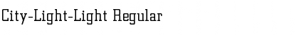Download City-Light-Light Regular Font Title Preview