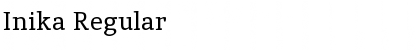 Download Inika Regular Font Title Preview