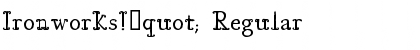 Download Ironworks!" Regular Font Title Preview