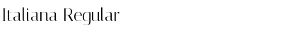 Download Italiana Regular Font Title Preview