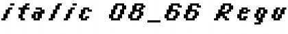 Download italic 08_66 Regular Font Title Preview