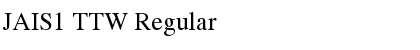 Download JAIS1 TTW Regular Font Title Preview