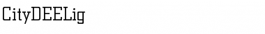 Download CityDEELig Regular Font Title Preview