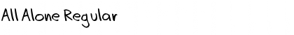 Download All Alone Regular Font Title Preview