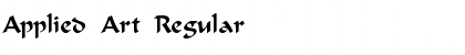 Download Applied Art Regular Font Title Preview