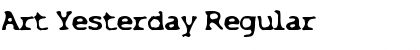 Download Art Yesterday Regular Font Title Preview