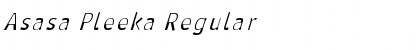 Download Asasa Pleeka Regular Font Title Preview