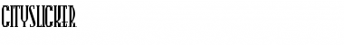 Download CitySlicker Regular Font Title Preview
