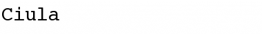 Download Ciula Regular Font Title Preview