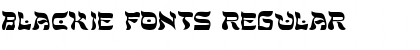 Download Blackie Fonts Regular Font Title Preview