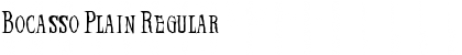 Download Bocasso Plain Regular Font Title Preview