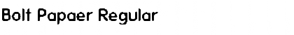 Download Bolt Papaer Regular Font Title Preview