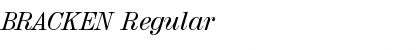 Download BRACKEN Regular Font Title Preview