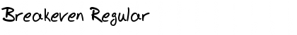 Download Breakeven Regular Font Title Preview