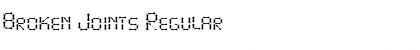 Download Broken Joints Regular Font Title Preview
