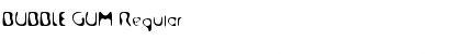 Download BUBBLE GUM Regular Font Title Preview