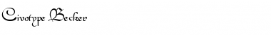 Download Civotype Becker Normal Font Title Preview