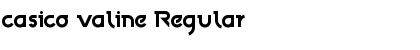 Download casico valine Regular Font Title Preview