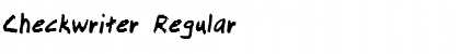 Download Checkwriter Regular Font Title Preview