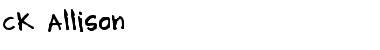 Download CK Allison Medium Font Title Preview